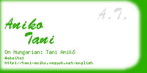 aniko tani business card
